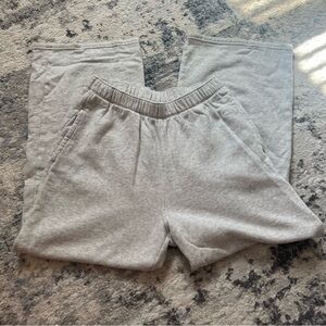 Hollister Wide Leg Heather Grey Sweatpants